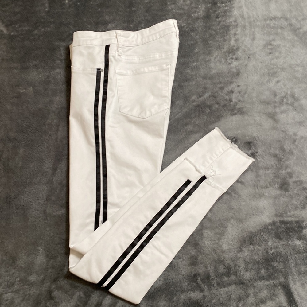 Articles of society white racer with satin stations women size 25 like new ❤️🔥 - Picture 12 of 14